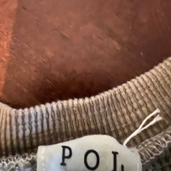 Pol Tie-Dye Sleeveless tank Top taupe gray waffle - Picture 5 of 6